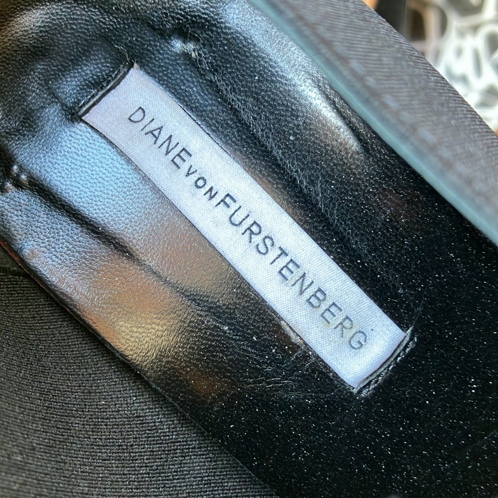 Diane Von Furstenberg Brett black Lizard 8.5 - Picture 7 of 10
